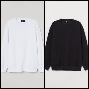 Two H&M Relaxed Fit Sweatshirts